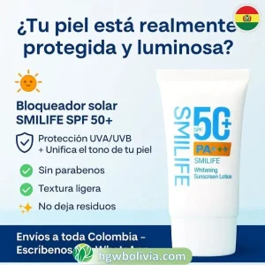 Protector Solar FPS 50 HGW ☀️ | Smilife Whitening Efecto Aclarador